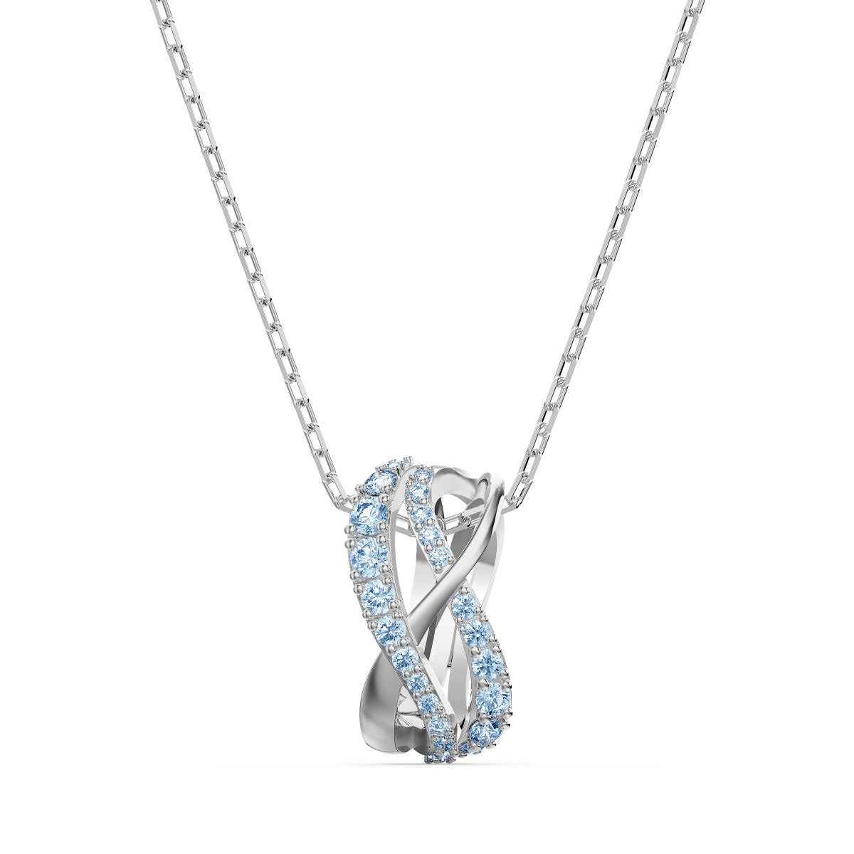 Swarovski Twist Rows Blue Stone Pendant