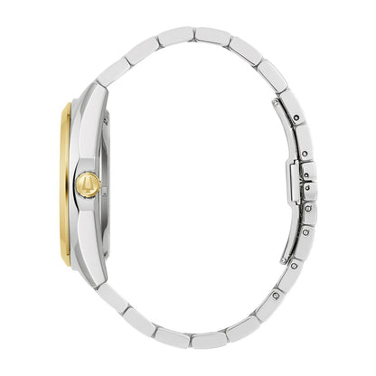 Bulova Men's Surveyor Two-Tone Stainless Steel Watch with Silver Dial front view