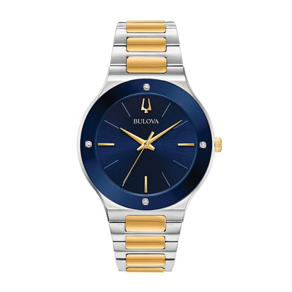 Bulova Men's Millennia Two-Tone Stainless Steel Watch with Blue Dial