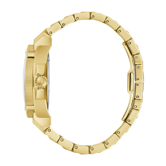 Bulova Men's Precisionist Gold-Tone Stainless Steel Watch with Silver Dial front view
