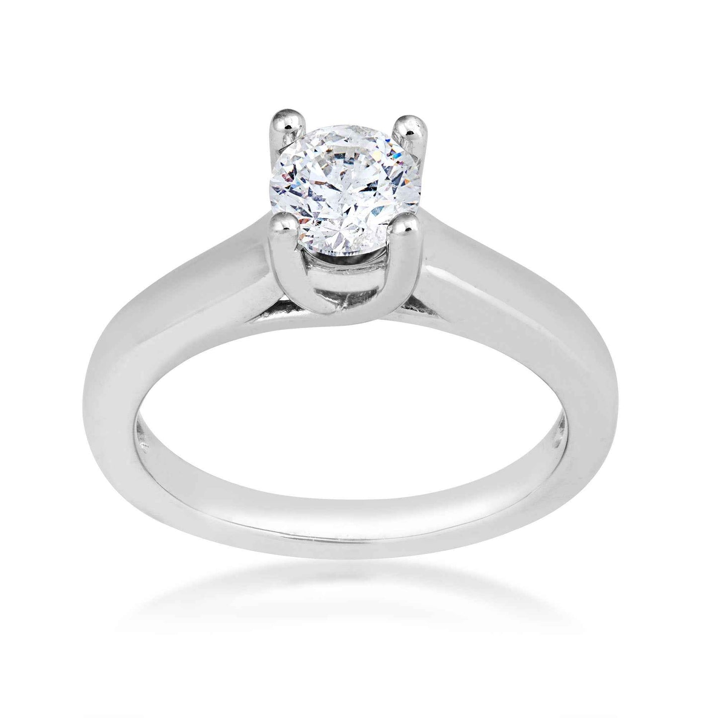 Noventa 1/3 ct. tw. Round Diamond Solitaire Engagement Ring in 14K White Gold