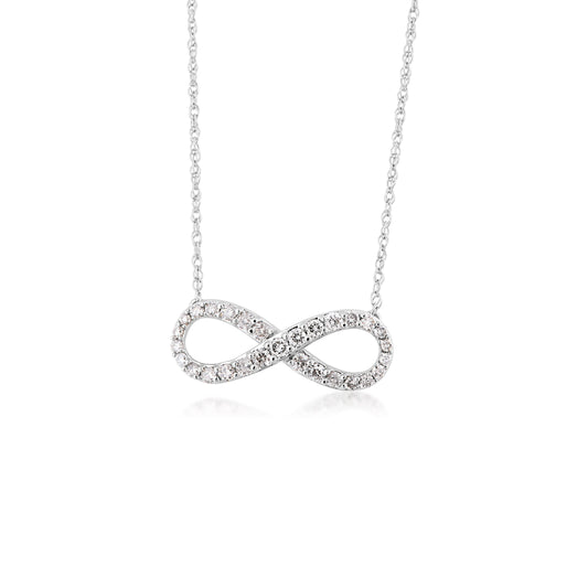 1/2 ct. tw. Diamond Infinity Necklace in 14K White Gold