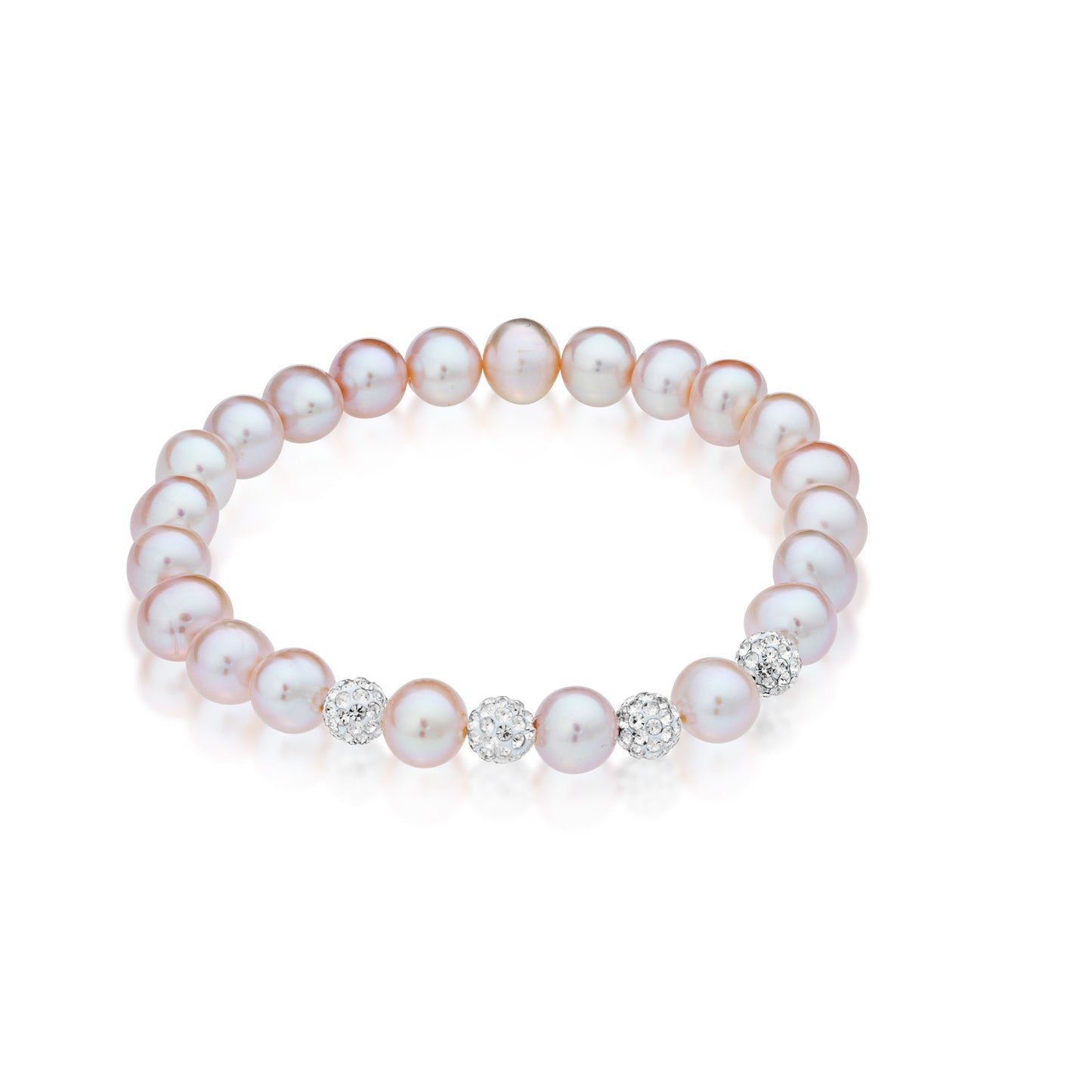 7-8MM Pink Freshwater Cultured Pearl Necklace close-up detail