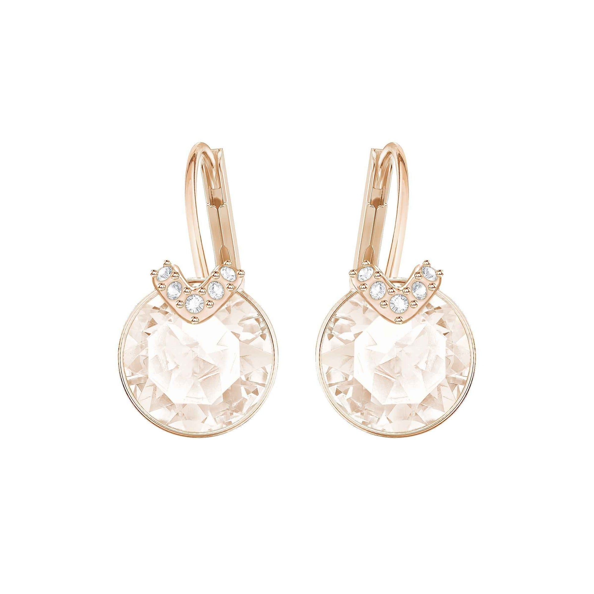 Swarovski Crystal Embellished 'Bella' Fashion Earrings in Rose Plating
