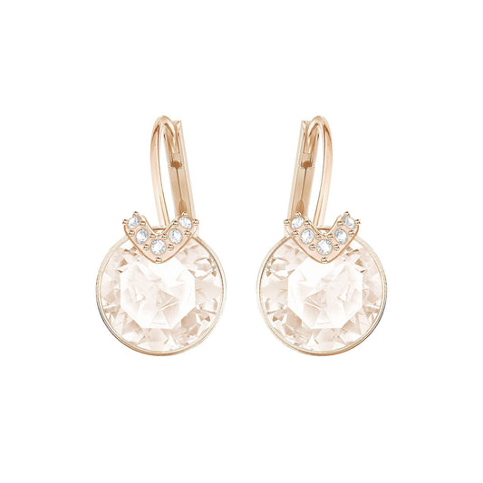 Swarovski Crystal Embellished 'Bella' Fashion Earrings in Rose Plating