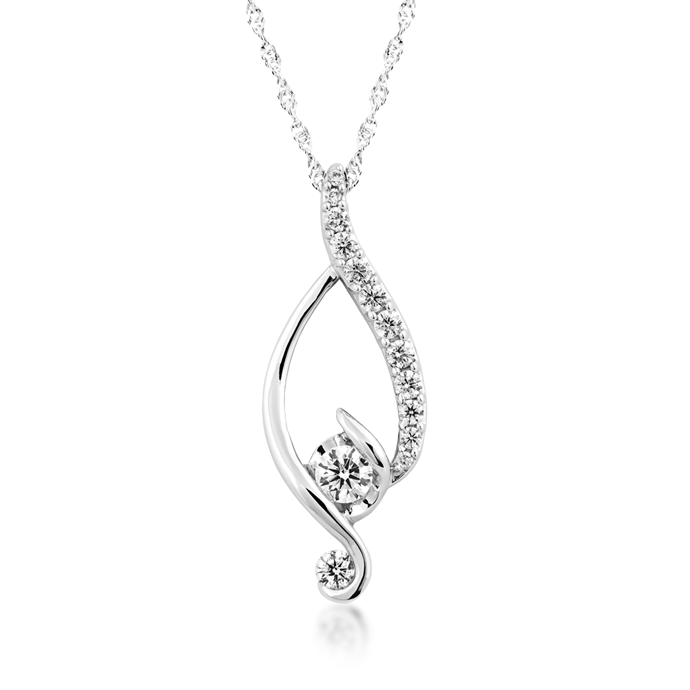 Juno Lucina 3/8 ct. tw. Round Diamond Pendant in 14K White Gold