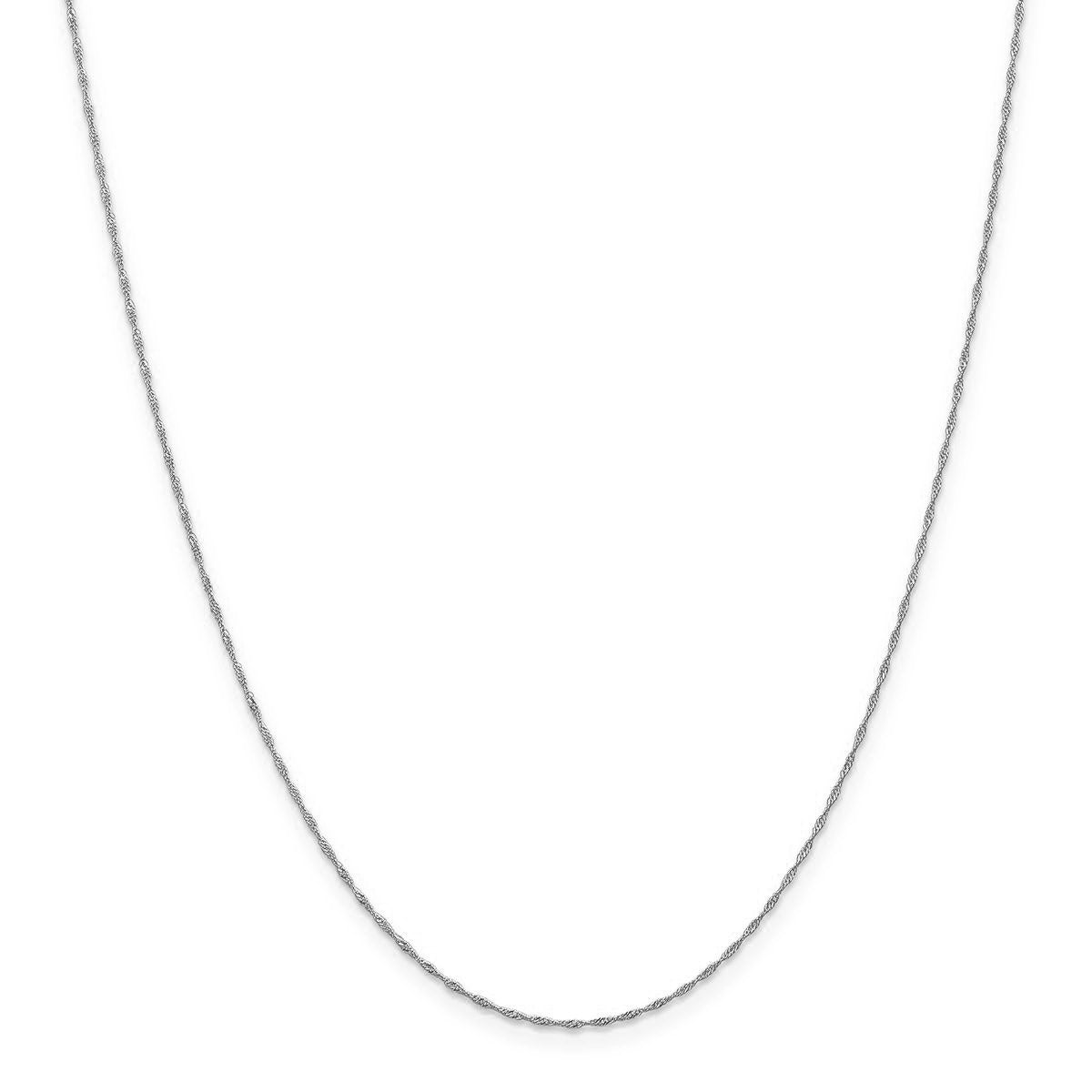 1mm 20-inch Singapore Chain 14K White Gold