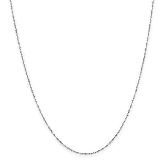 1mm 20-inch Singapore Chain 14K White Gold