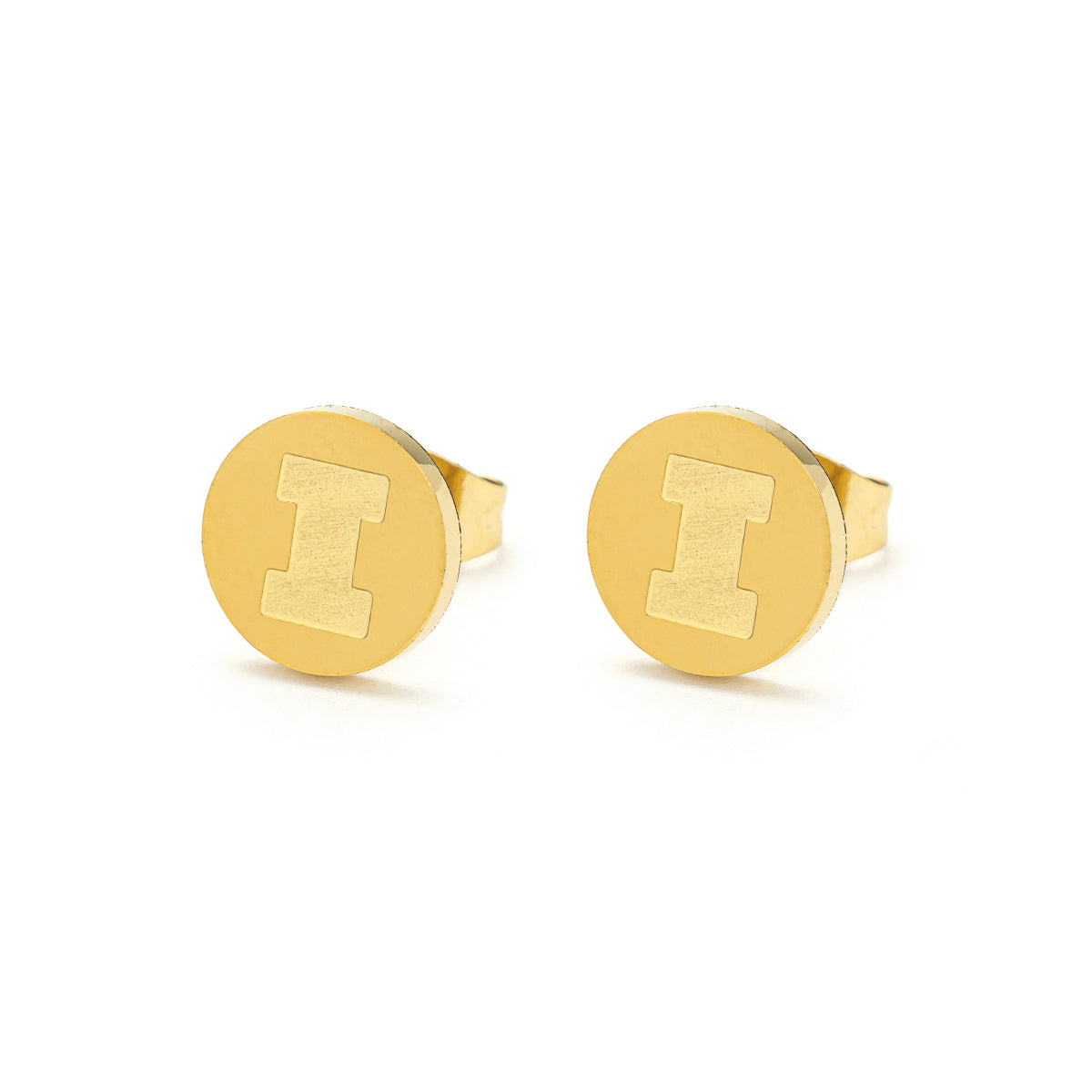 Illinois coin I gold earrings 