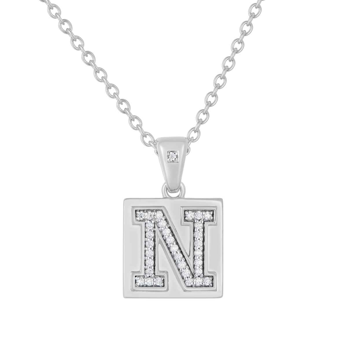 Collegiate Collection 1/6 CTW Diamond Nebraska Pendant in Sterling Silver