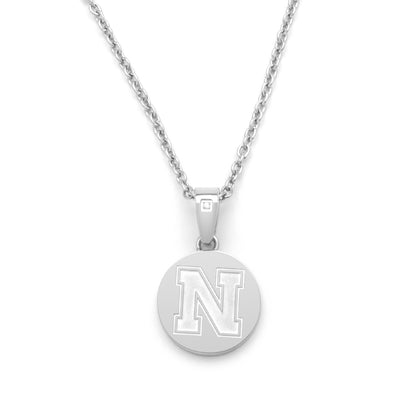 Nebraska diamond accent disc pendant