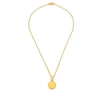 gold diamond accent Nebraska disc pendant alt