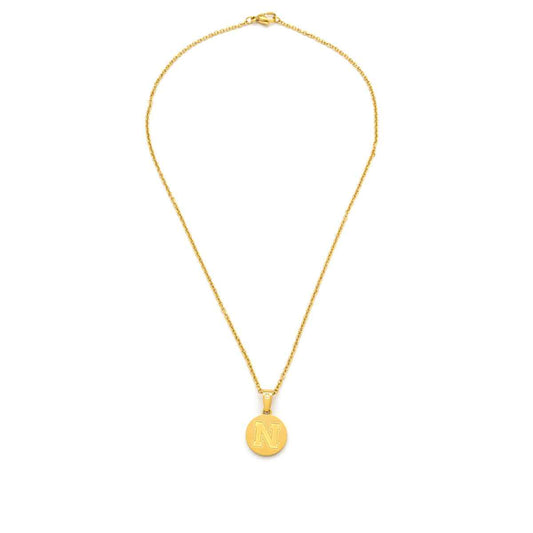 Collegiate Collection Diamond Accent Nebraska Pendant in Gold-Tone Ion Plated Stainless Steel
