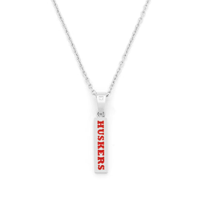 red Nebraska bar pendant diamond accent