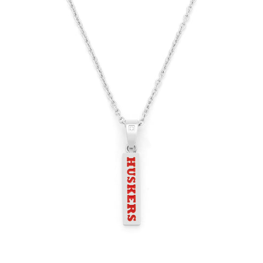 red Nebraska bar pendant diamond accent