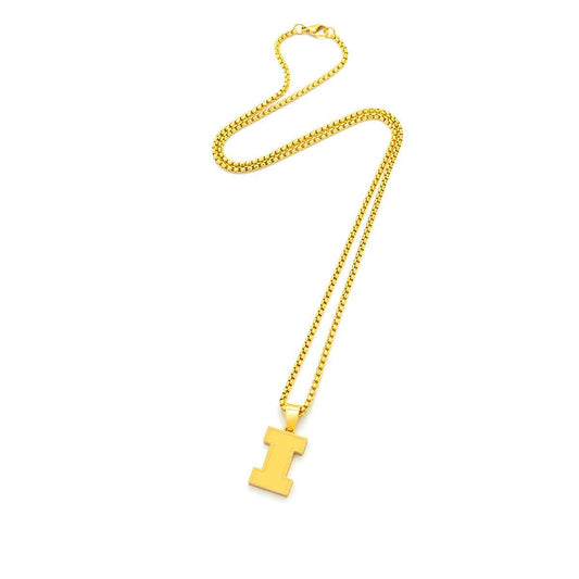 Collegiate Collection Men's Illinois Pendant in Gold-Tone Ion Plated Stainless Steel