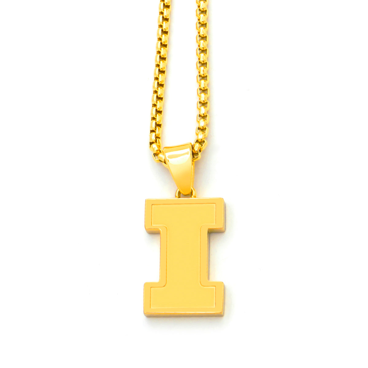 Illinois I gold pendant