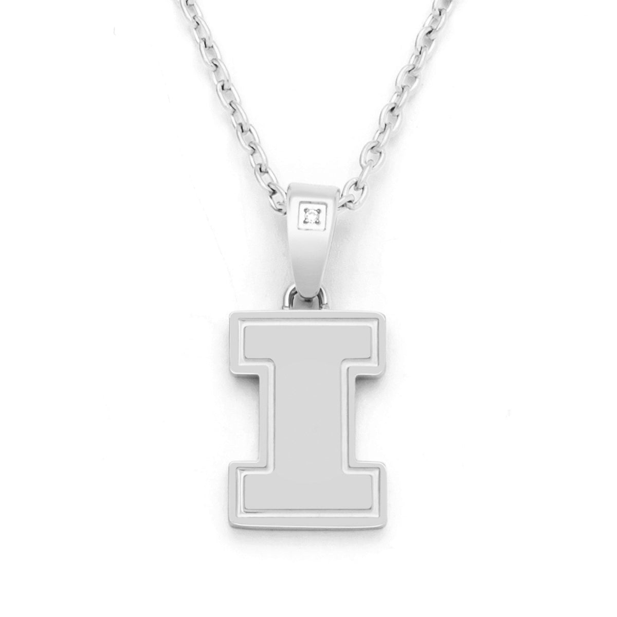 Illinois I diamond accent pendant