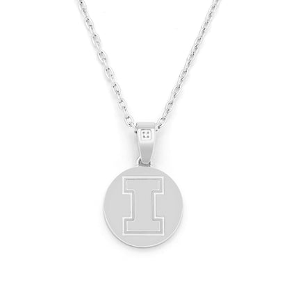 Illinois I disc diamond accent pendant