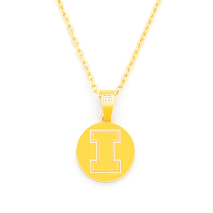 Illinois coin I gold pendant