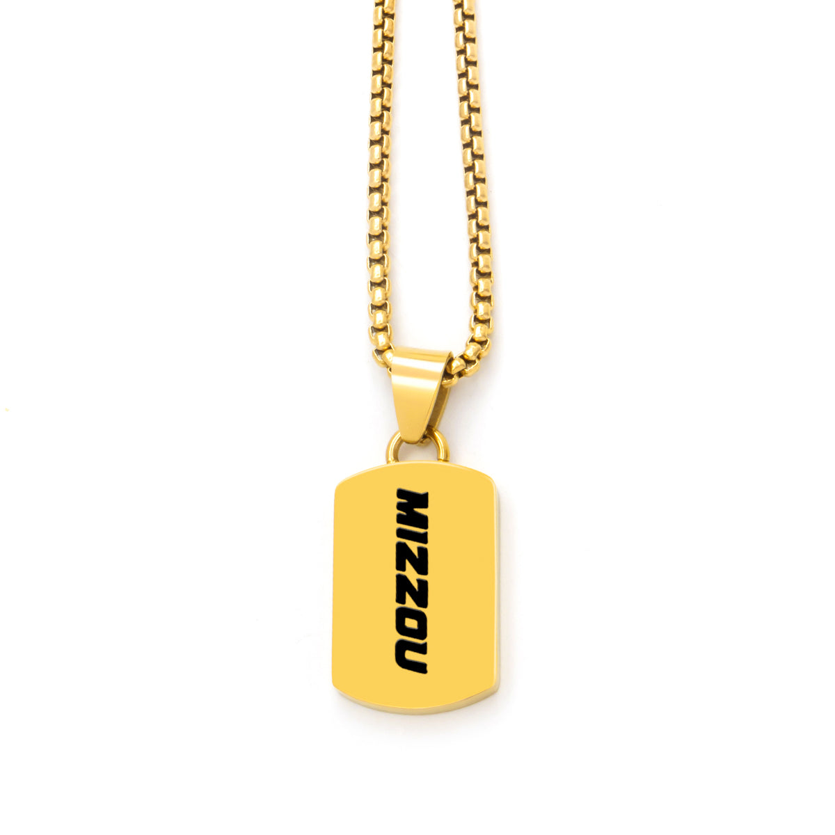 gold mizzou pendant