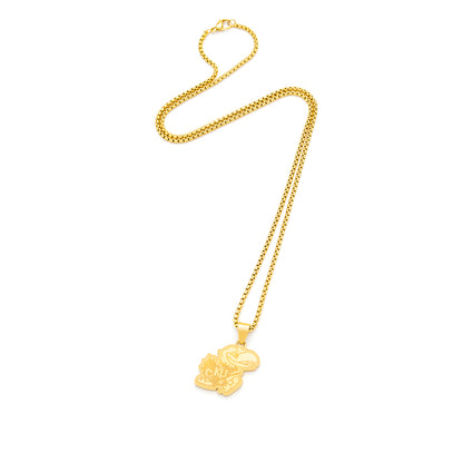 KU mascot gold pendant alt