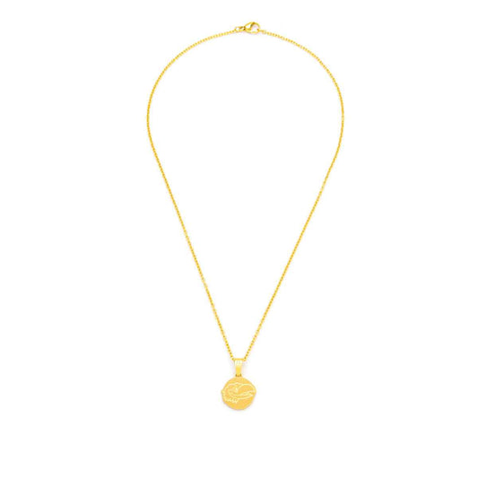 Collegiate Collection Cubic Zirconia Accent Kansas Pendant in Gold-Tone Ion Plated Stainless Steel
