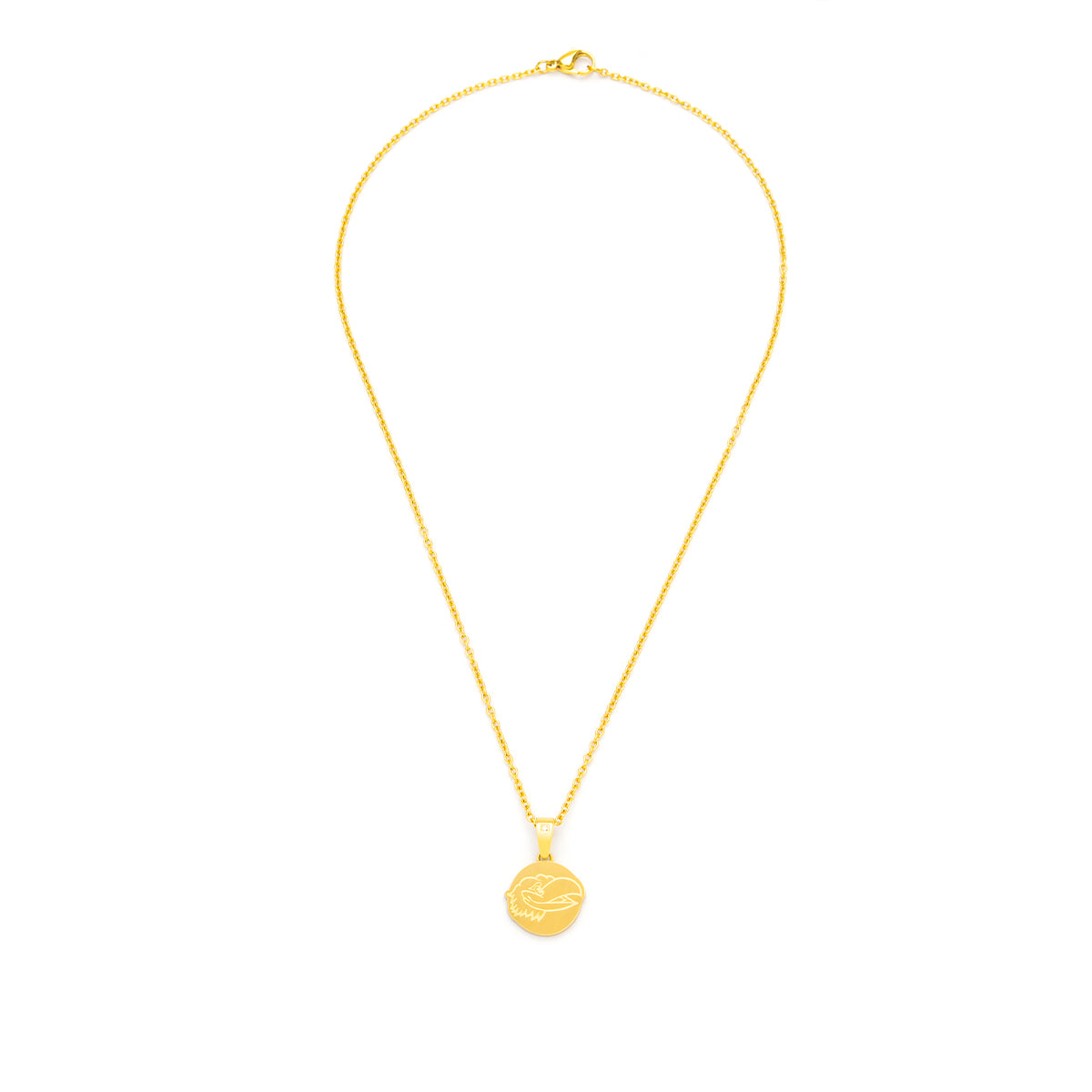Kansas mascot diamond accent gold pendant alt