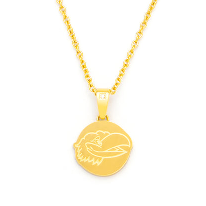 Kansas mascot diamond accent gold pendant