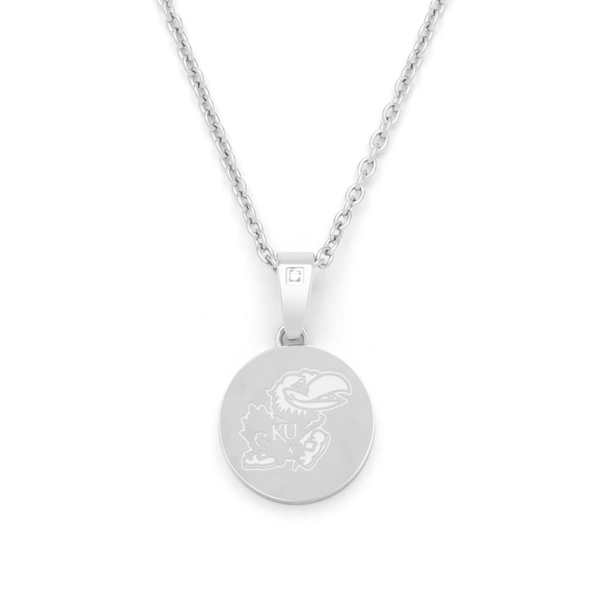 KU mascot diamond accent pendant