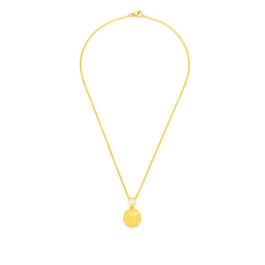 Collegiate Collection Diamond Accent Kansas Pendant in Gold-Tone Ion Plated Stainless Steel