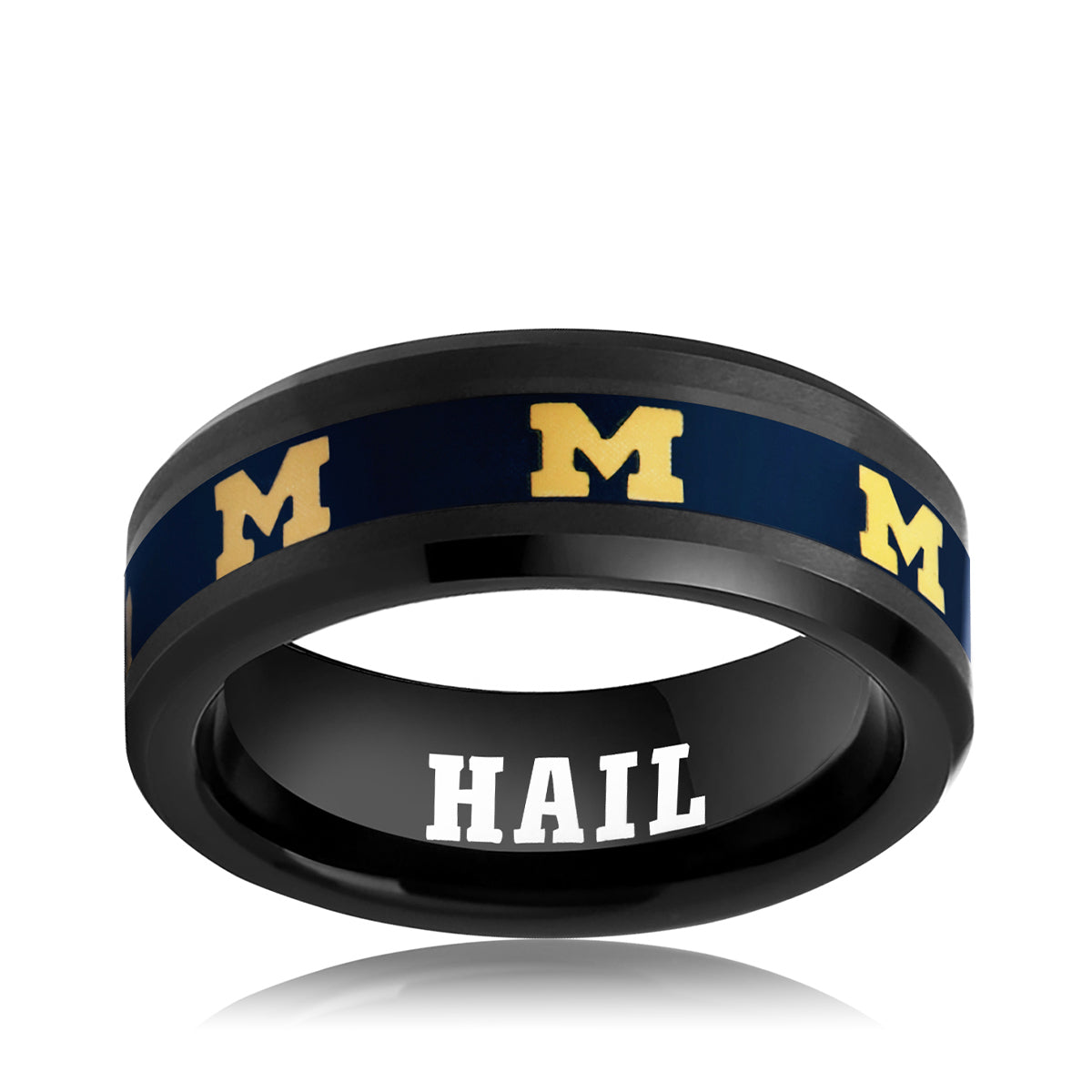 navy university of Michigan ring