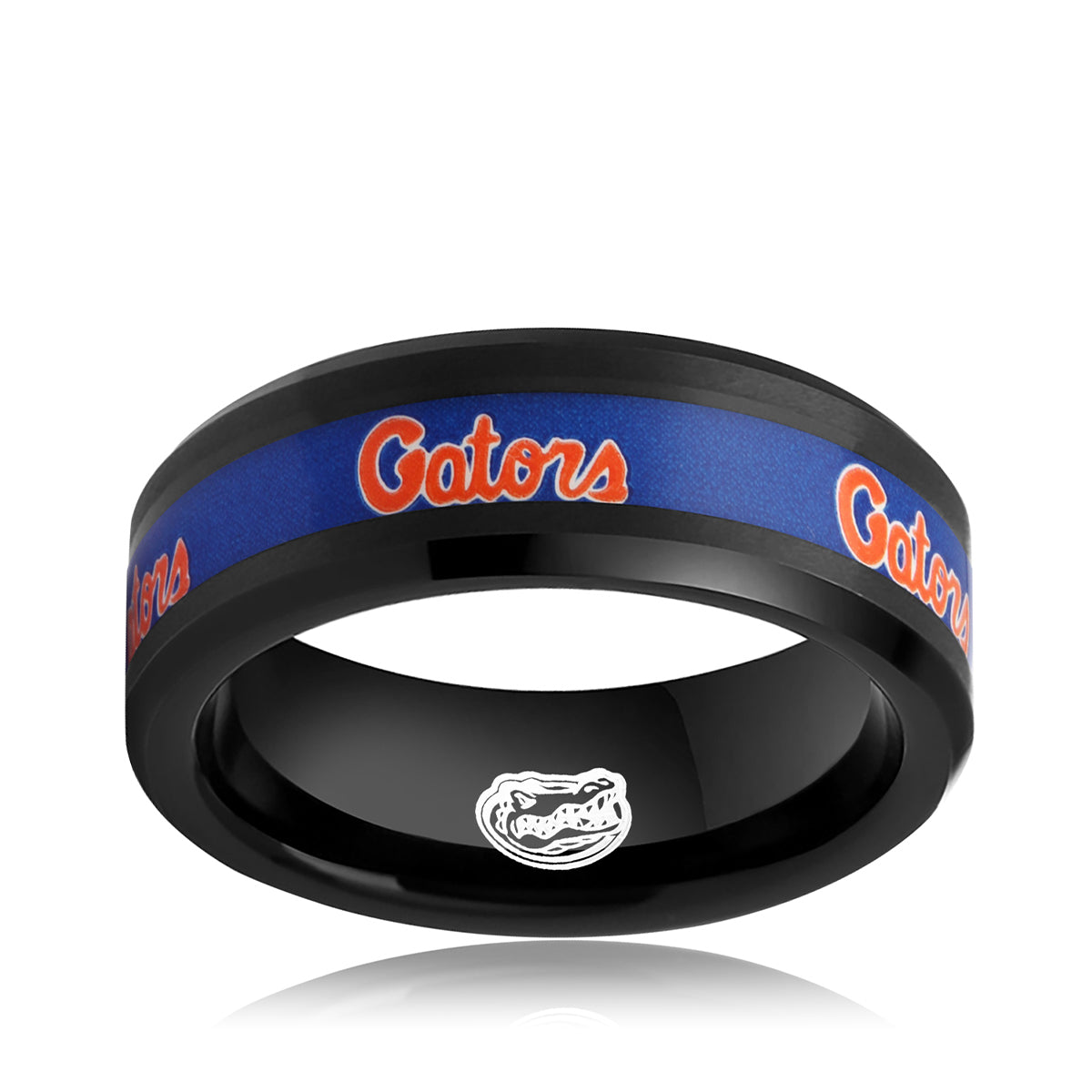 blue and red university of Florida ring