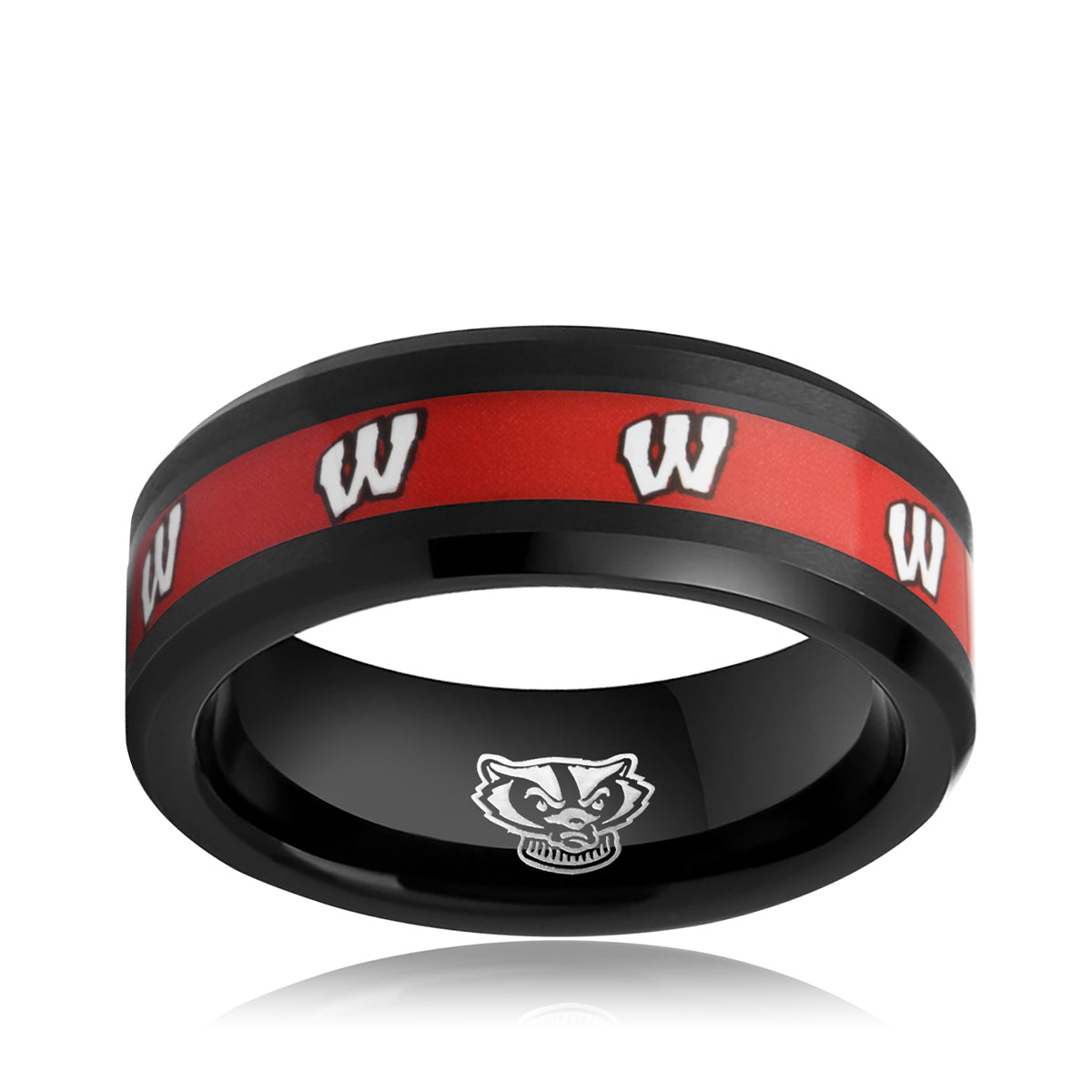 red Wisconsin badgers ring