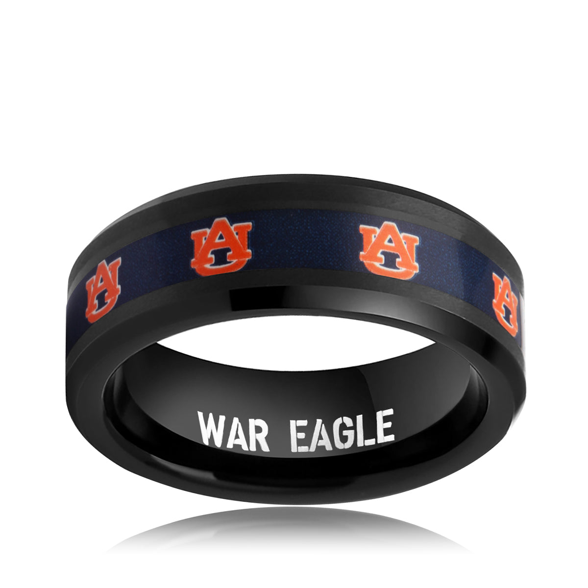 orange and blue auburn tigers ring