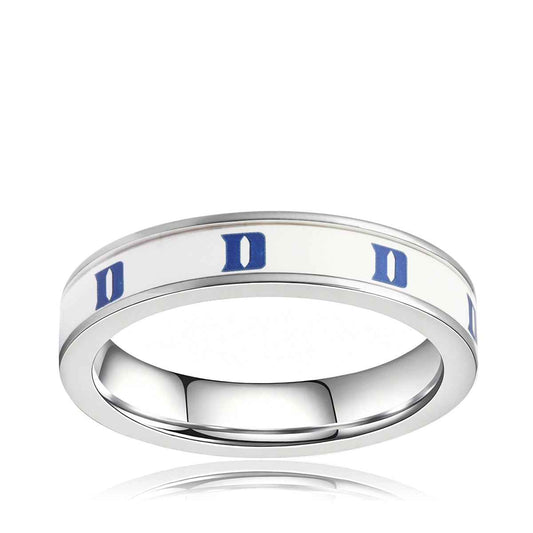 Collegiate Collection 4.5mm Duke Blue Devils Ring in Stainless Steel