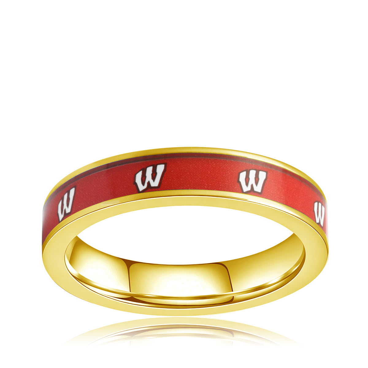 red Wisconsin gold ring