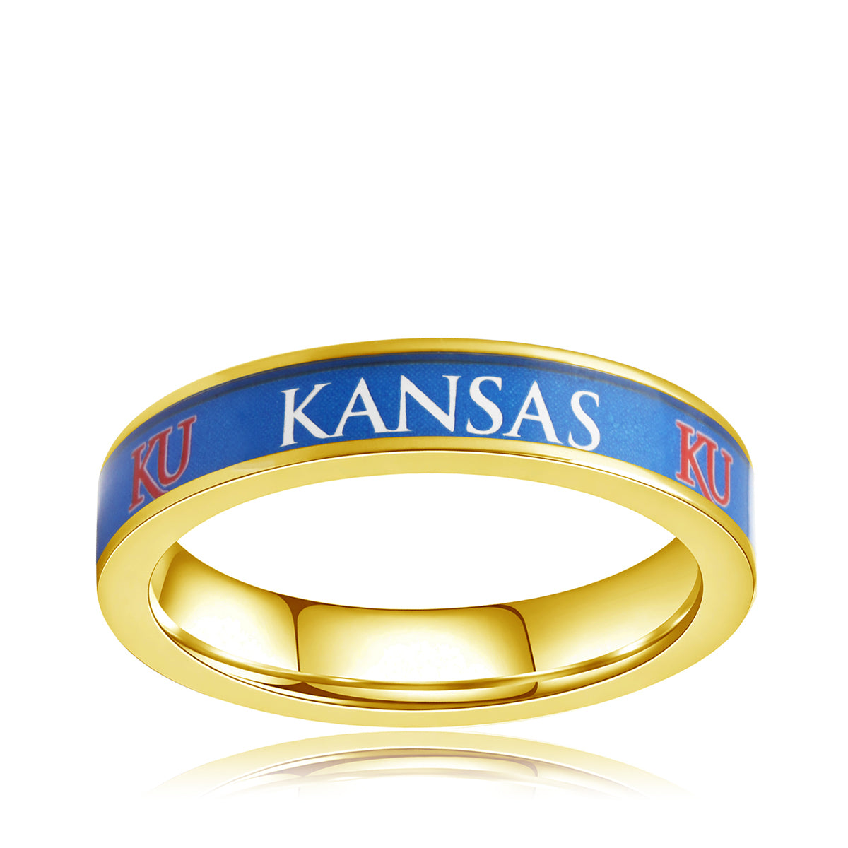 blue Kansas Jayhawks gold ring