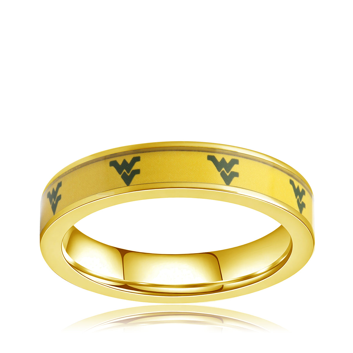 yellow West Virginia mountaineers gold ring