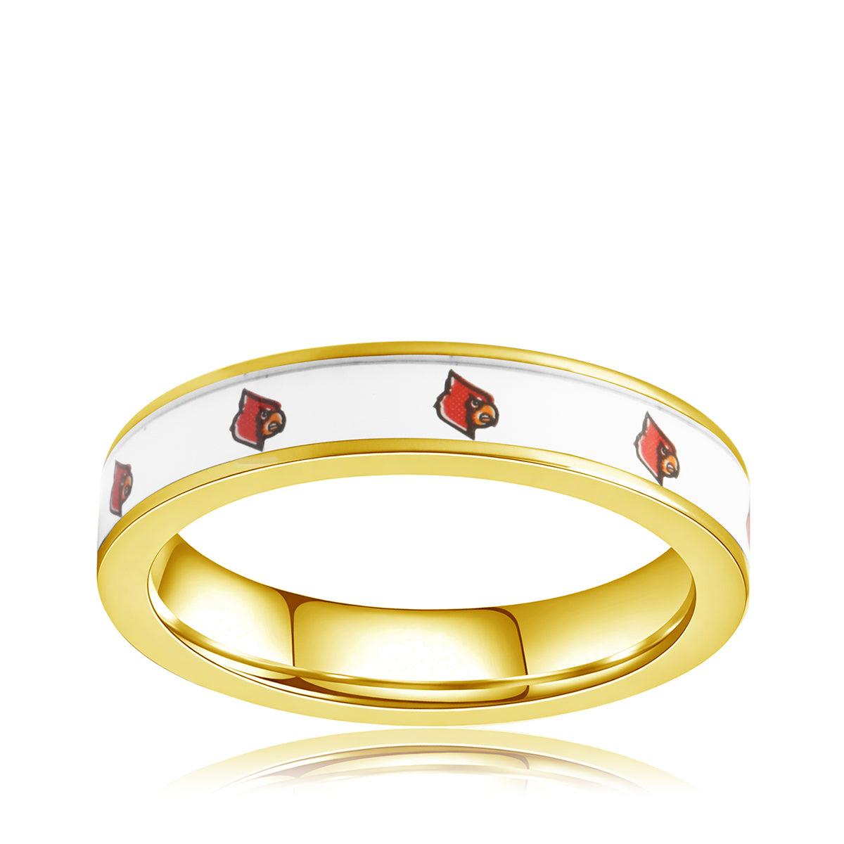 white cardinal gold ring