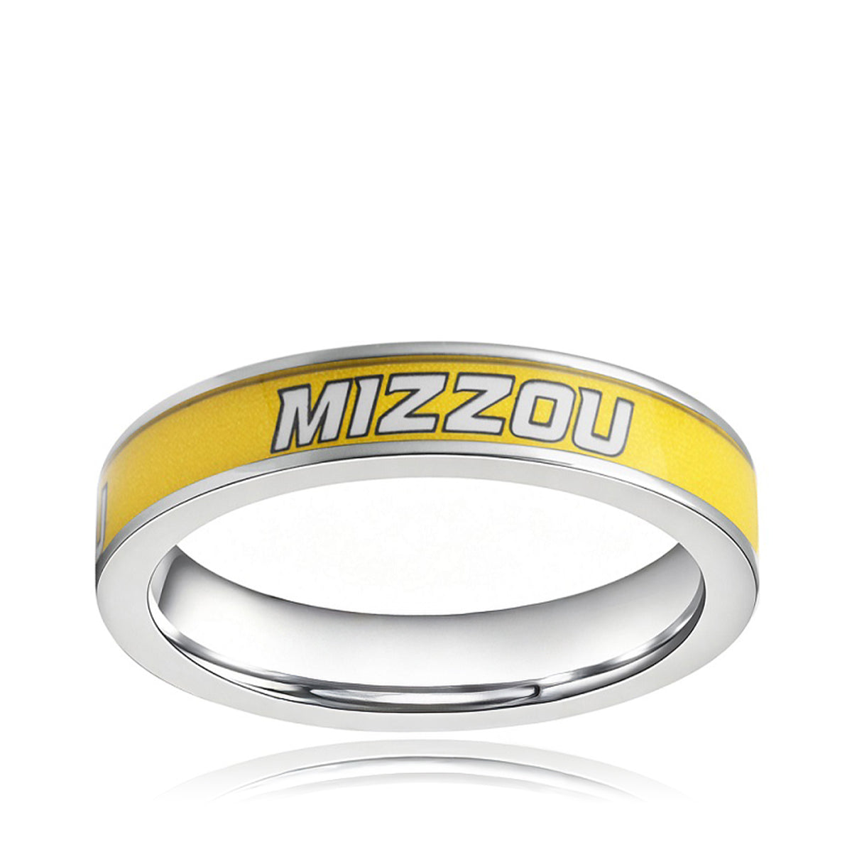 silver yellow Mizzou ring
