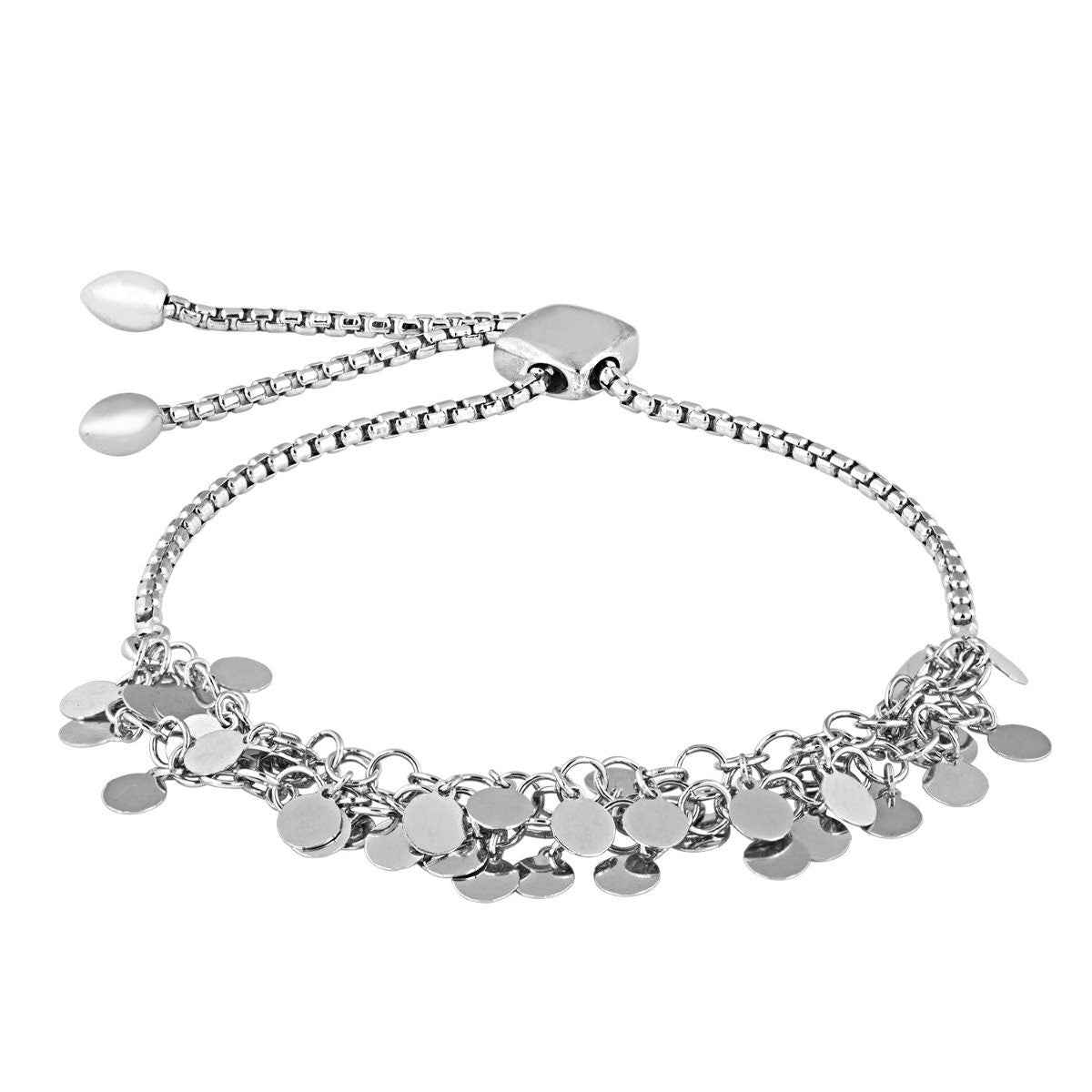 Bolo Style Bracelet in Sterling Silver - KC BR 842 front view