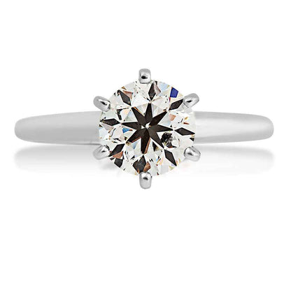 1-1/2 ct. tw. Round Brilliant Diamond Solitaire Engagement Ring in 14K White Gold front view