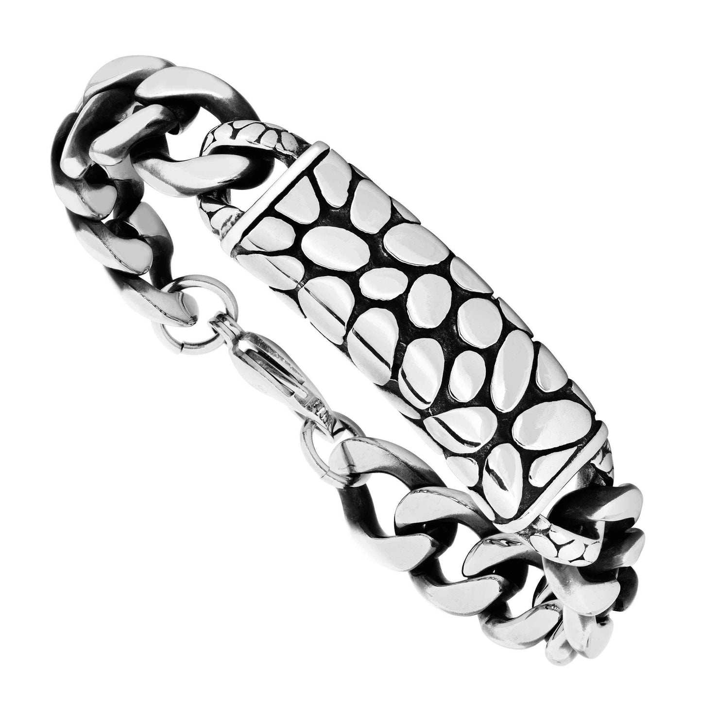 Men's Nugget Style Bracelet in Stainless Steel - R 57609771