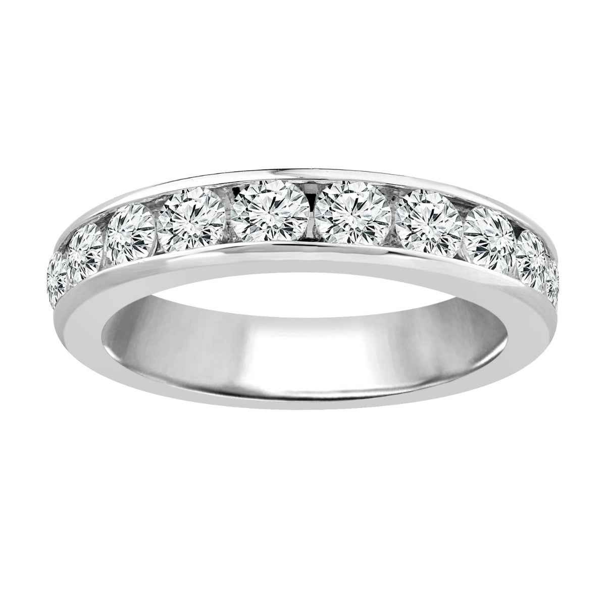 1-1/2 ct. tw. Classic Channel Set 10 Diamond Band in 14K White Gold