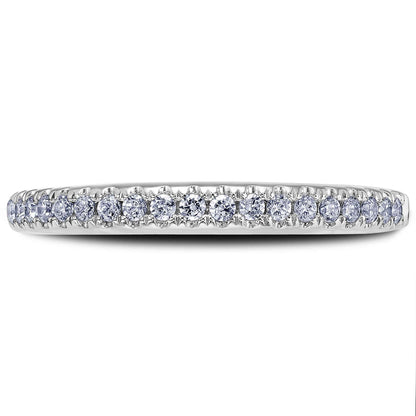 Scott Kay 1/5 ct. tw. Round Diamond Wedding Band in 14K White Gold close-up detail