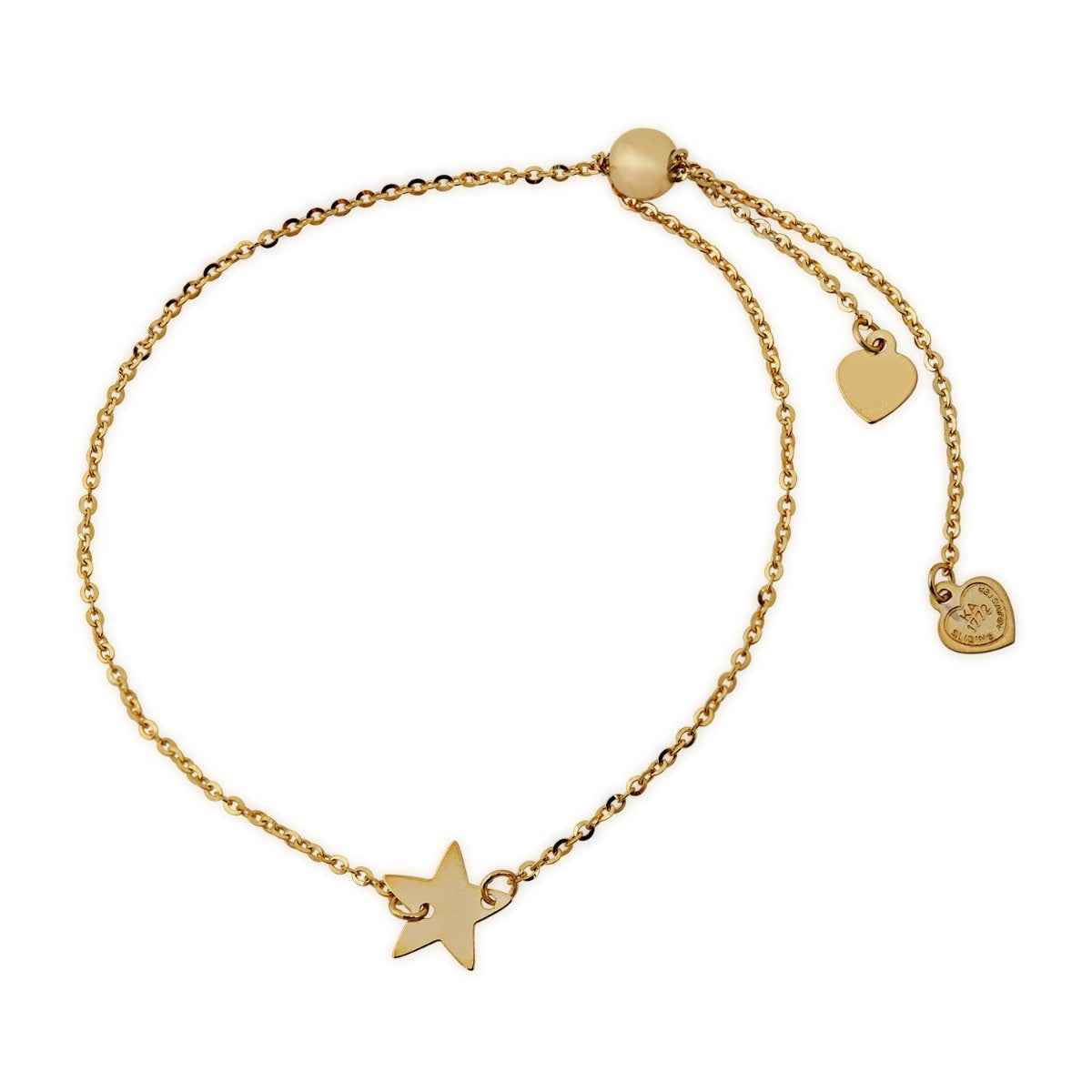 10Kt. Yellow Gold Star Bolo Bracelet