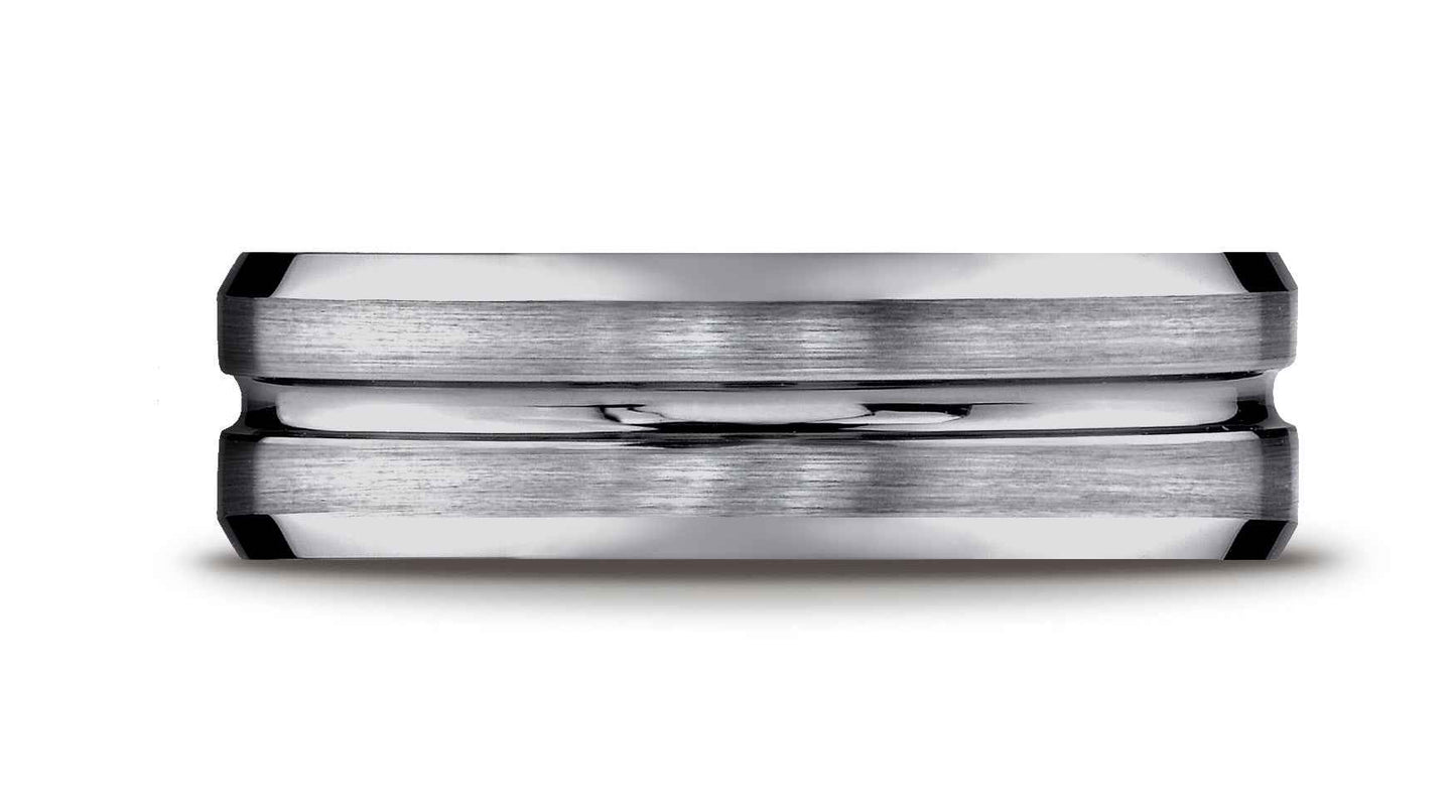BENCHMARK Mens 7MM Tungsten Wedding Band