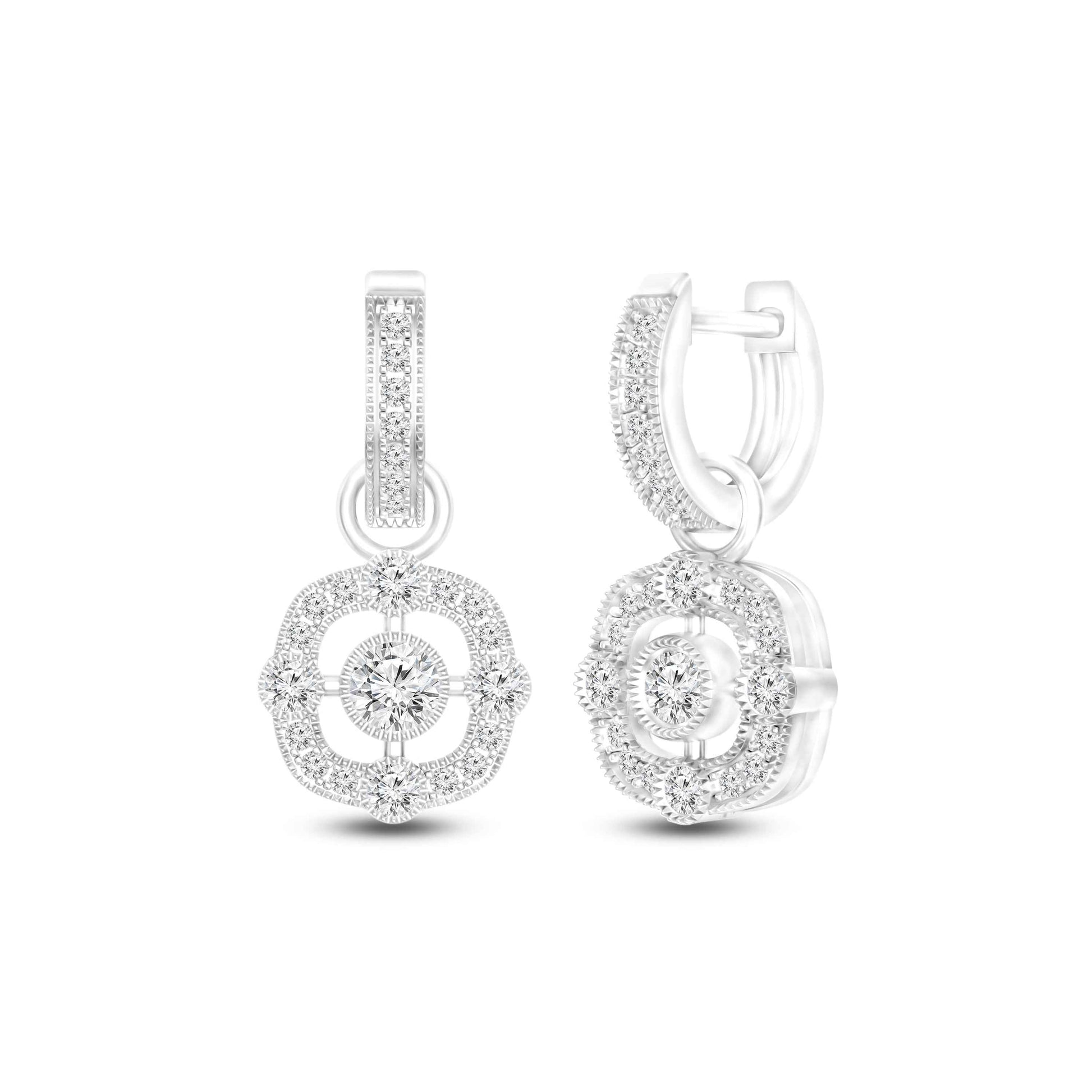 1/2 ct. tw. Diamond Fashion Earrings in 10K White Gold