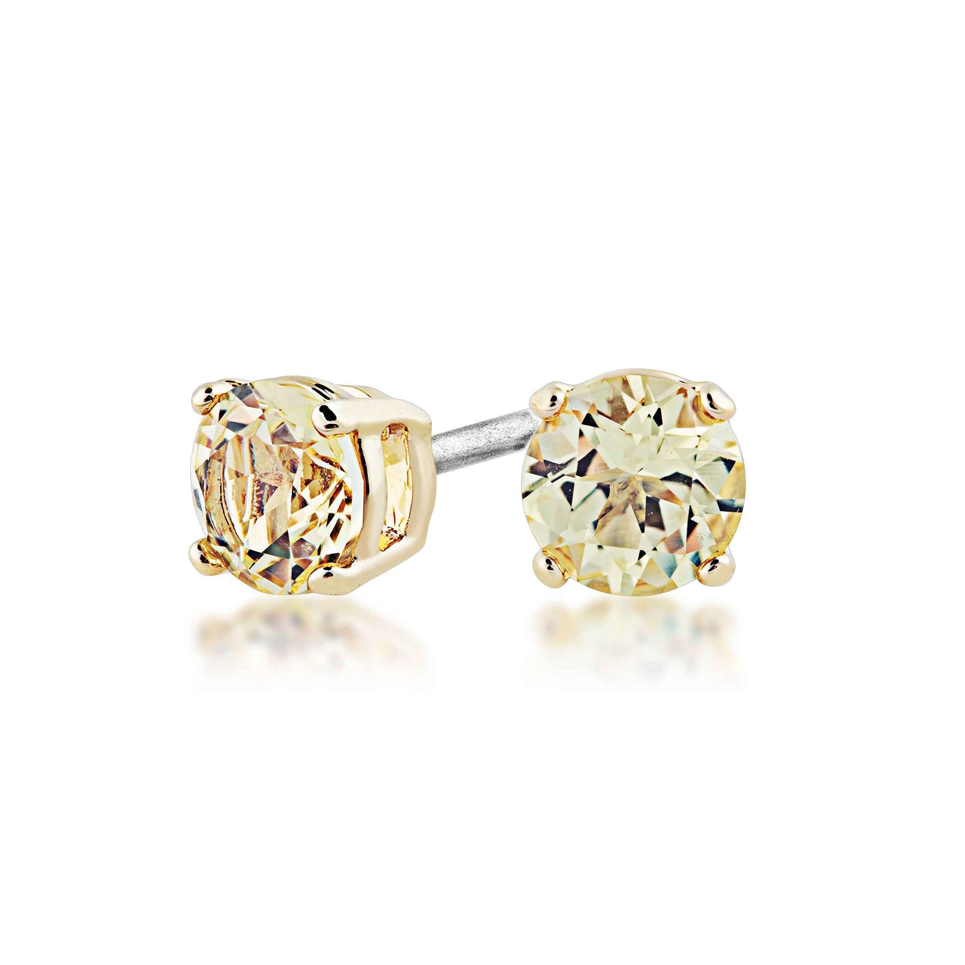 Swarovski Sunshine Collection Yellow and White Crystal Pendant and Earring set in Silver Plating close-up detail